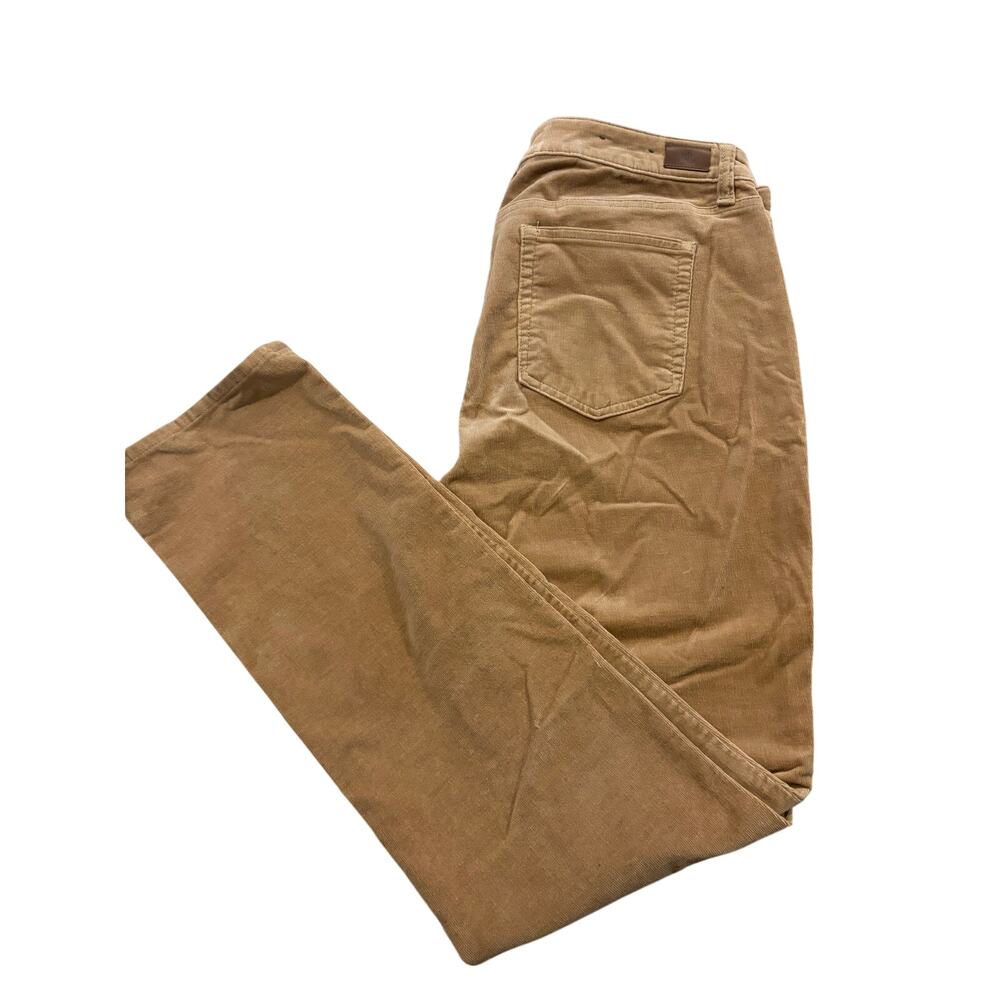 LAUREN RALPH LAUREN Brown Corduroy Mid-Rise‎ Premier Straight Pants, Sz 14